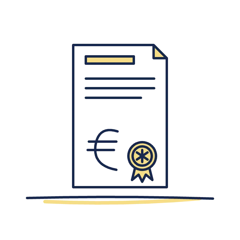 Pictogramme financement et sûretés