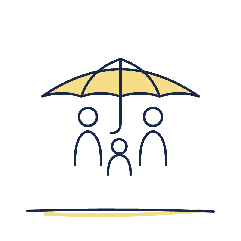 Pictogramme protection de la famille